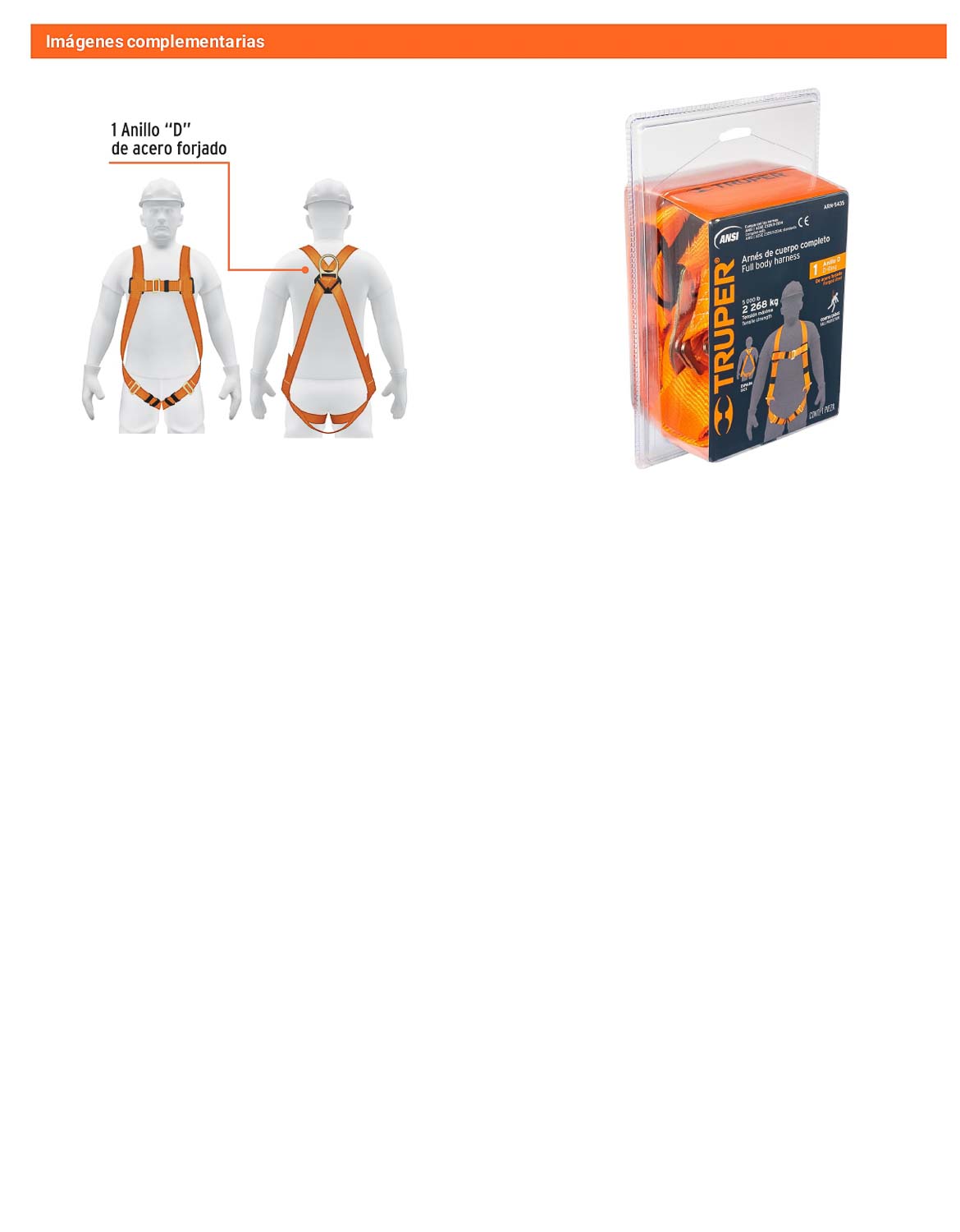 Arnés de cuerpo completo con 1 anillo