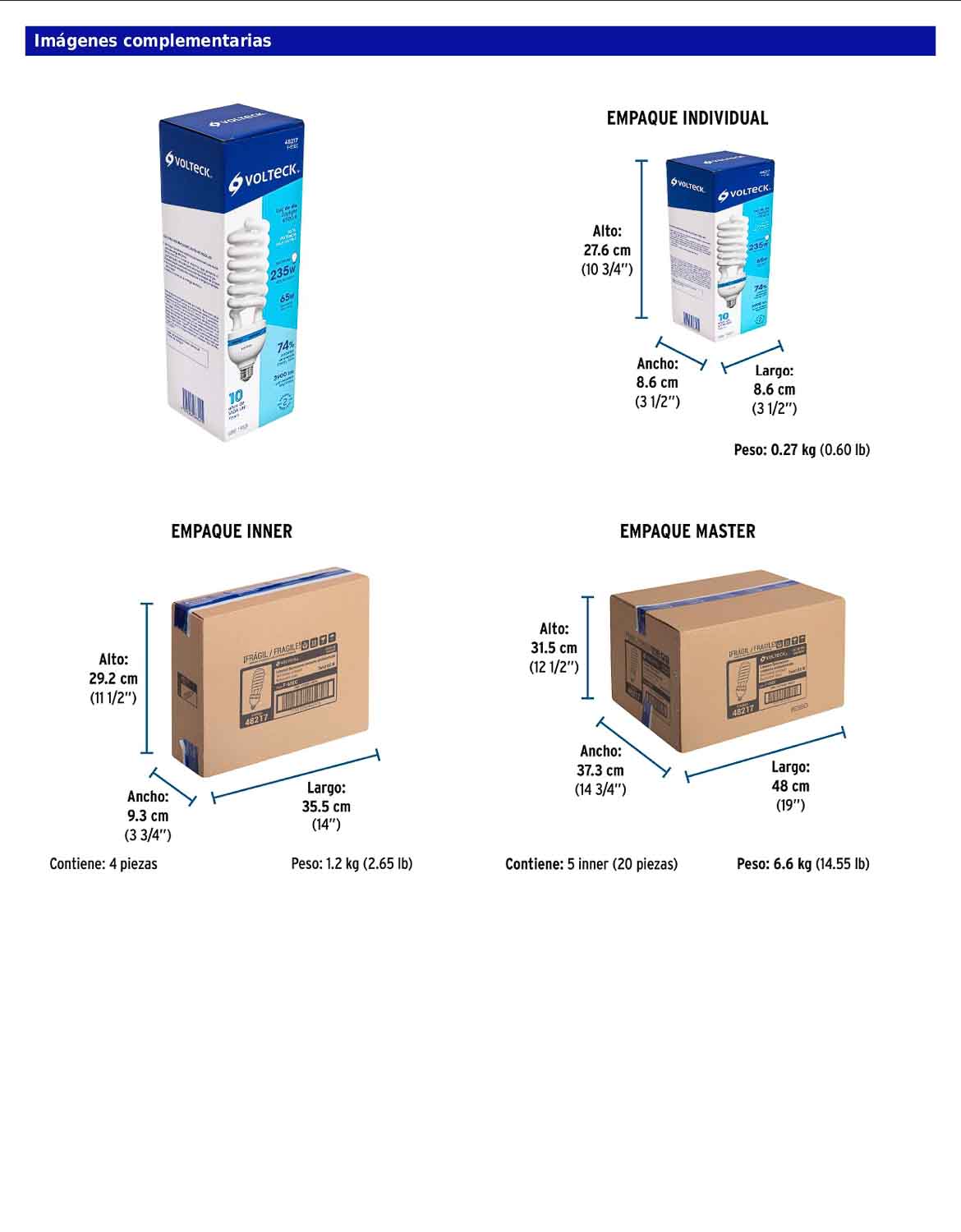 Lámpara espiral fluorescente T5 de 65 W de alta potencia luz de día