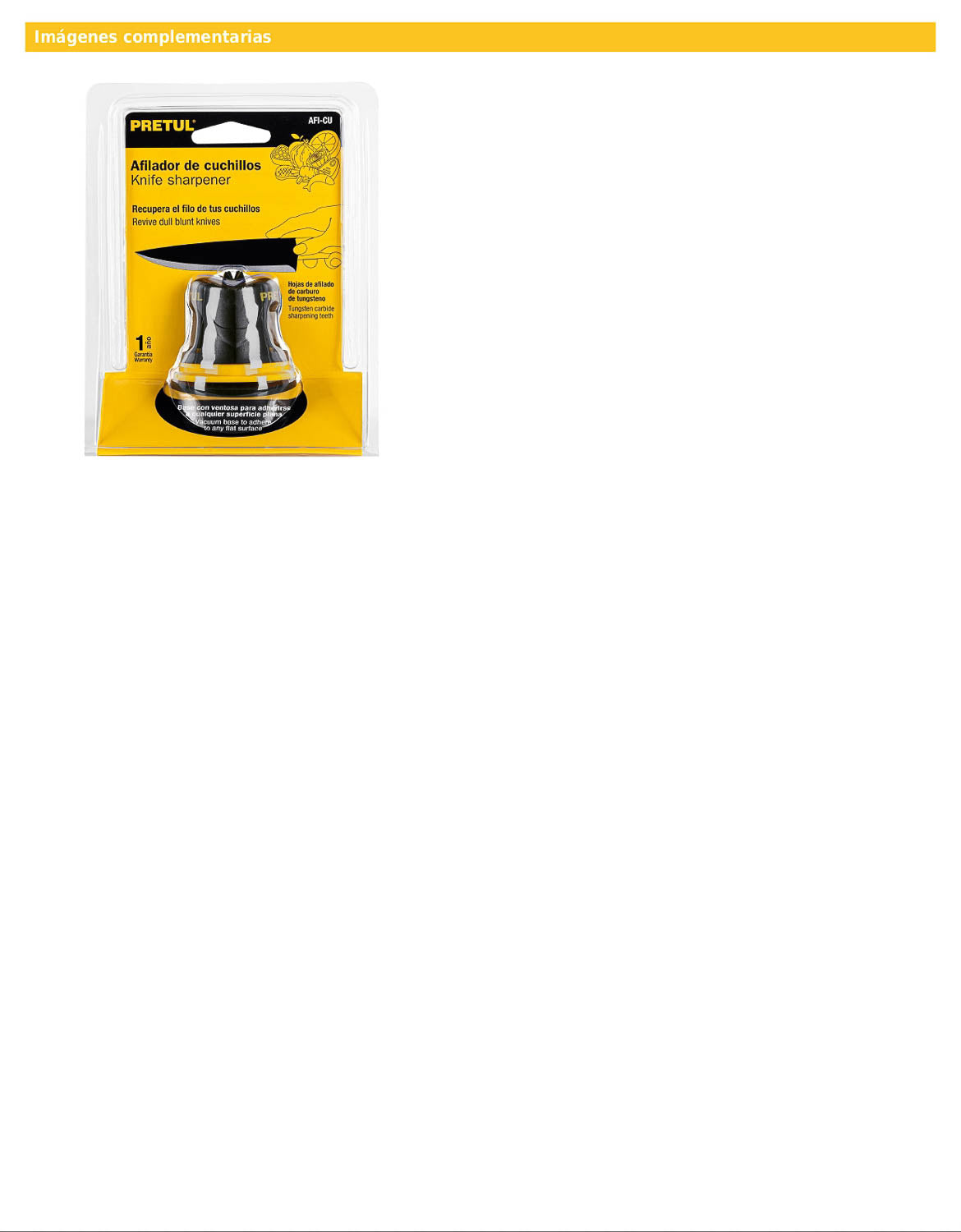 Afilador de cuchillos con base de ventosa