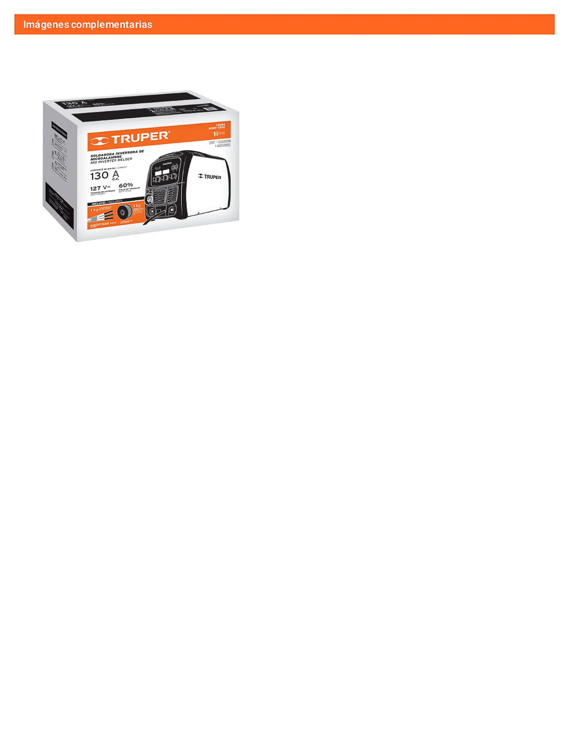 Soldadora para microalambre y electrodo 130A Ligera