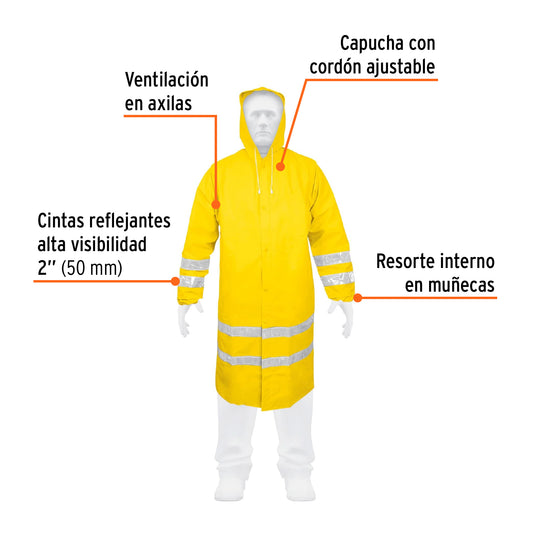 Gabardinas impermeables doble capa con reflejante