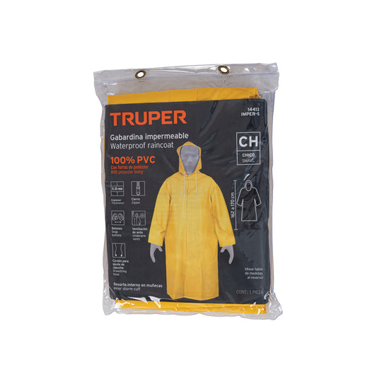 Gabardina impermeable doble capa talla CH
