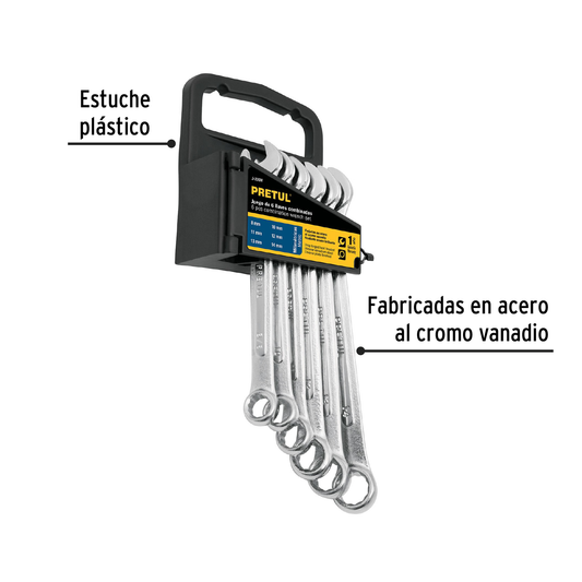 Juego de 6 llaves combinadas mm