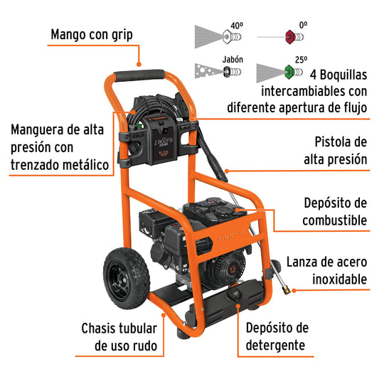 Hidrolavadora a gasolina 2800 PSI