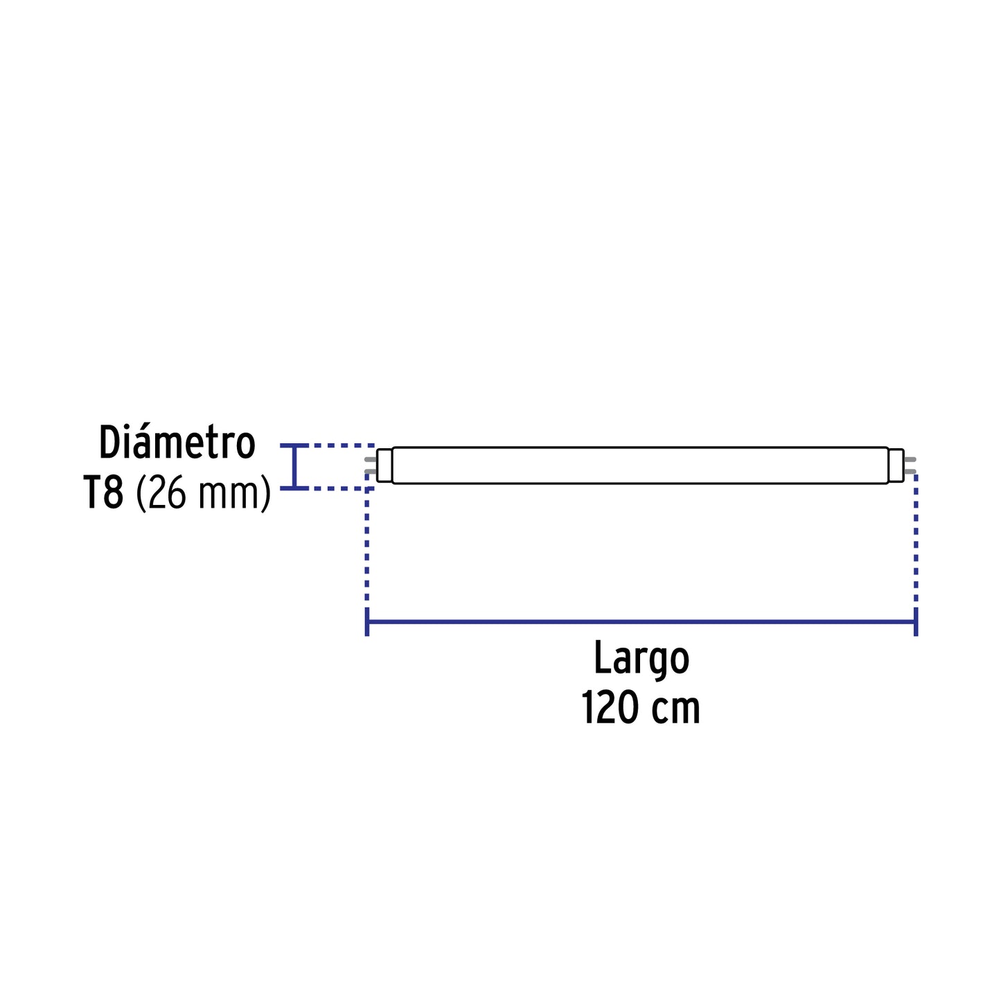 Tubo LED T8 de 18 W con luz de día