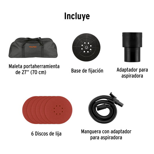 Lijadora de pared y techo 9" 750W, profesional, TRUPER PRO · vista 2