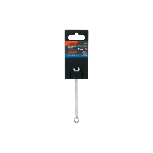 Llave combinada extralarga 7 mm con muesca hexagonal