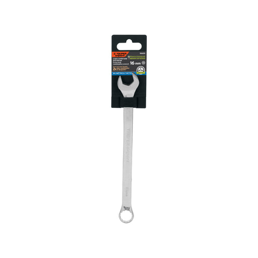 Llave combinada extralarga 16 mm con muesca hexagonal