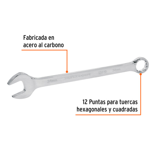 Llave combinada extralarga 34 mm x 454 mm de largo, Expert · vista 2
