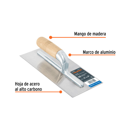 Llana 11 pulg Canto Recto 10 Remaches Madera