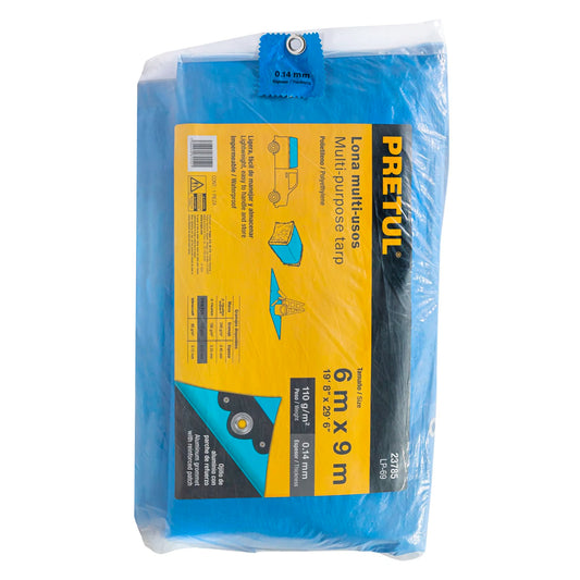 Lona Polietileno 6x9 m Azul 110g
