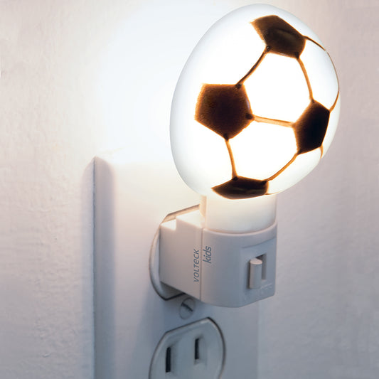 Luz de noche con lámpara E12 con figura de balón soccer