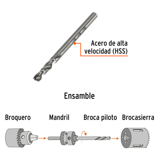 Broca piloto de 1/4" para brocasierras bimetálicas, Expert · vista 2