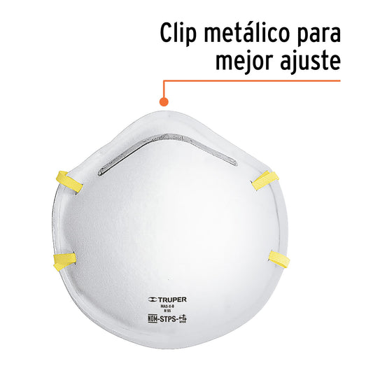 Respiradores N95 para polvos con 2 piezas