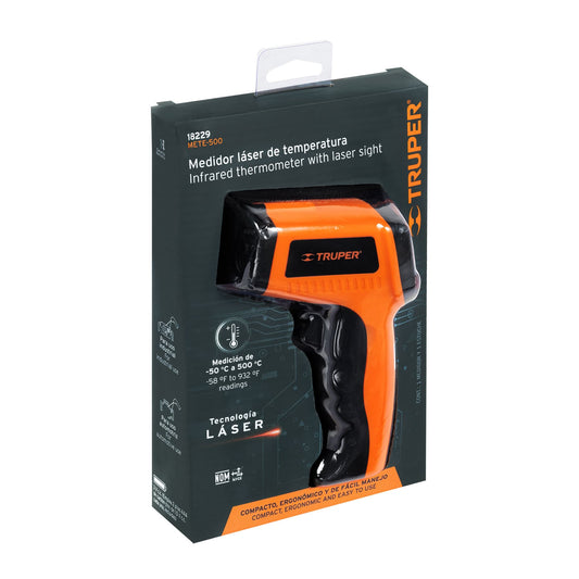 Termómetro infrarrojo de -50 °C a 500 °C con medición sin contacto