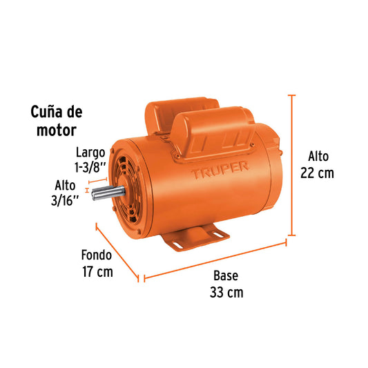 Motor eléctrico monofásico de 2 HP, baja velocidad · vista 2