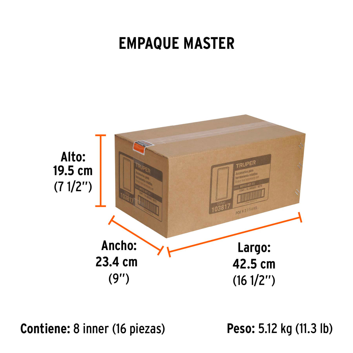 Kit de accesorios para herramienta rotativa, 51 pzas · vista 5