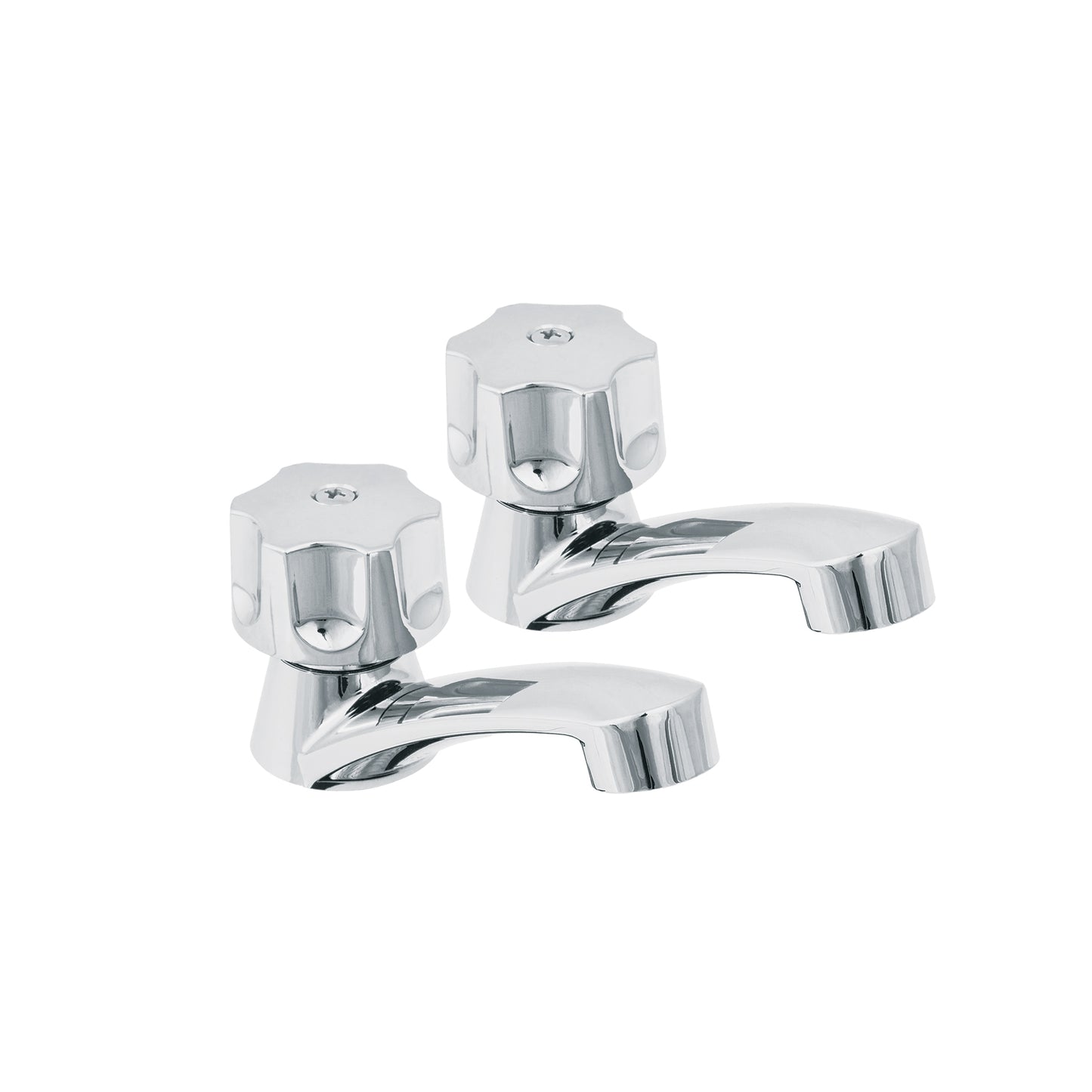 Juego de llaves individuales para lavabo de ABS con maneral hexagonal y cartucho cerámico