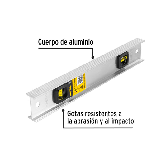 Nivel de 14" con cuerpo de aluminio