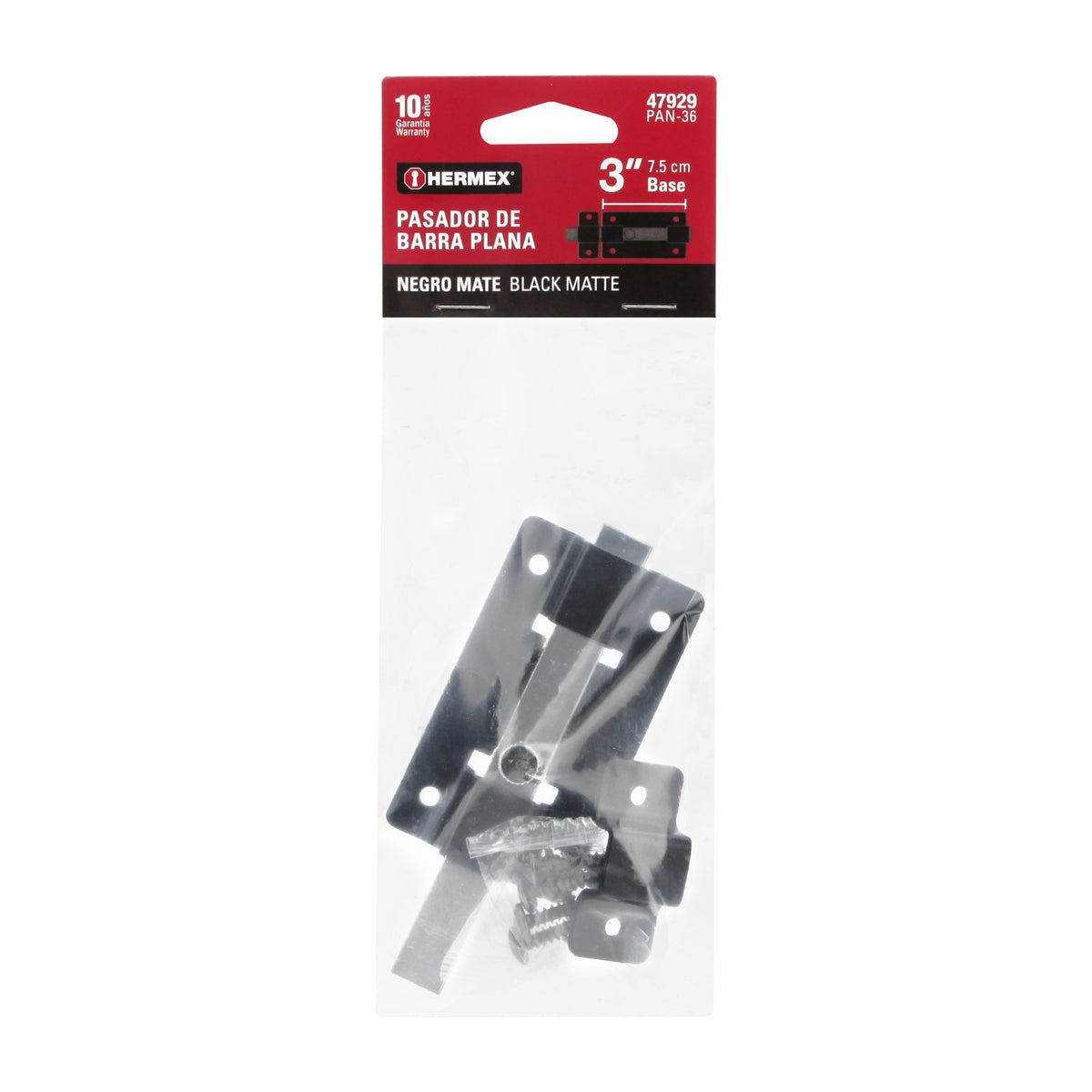 Pasador de barra plana 3", negro · vista 4