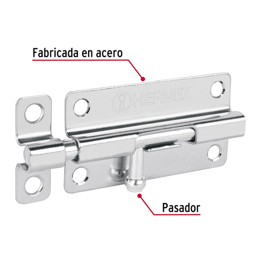 Pasador de barril de acero cromo 4" · vista 2