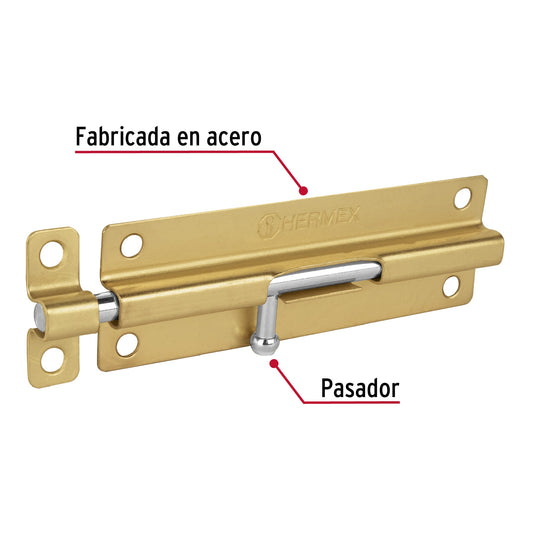 Pasador de barril de acero latón 6" · vista 2