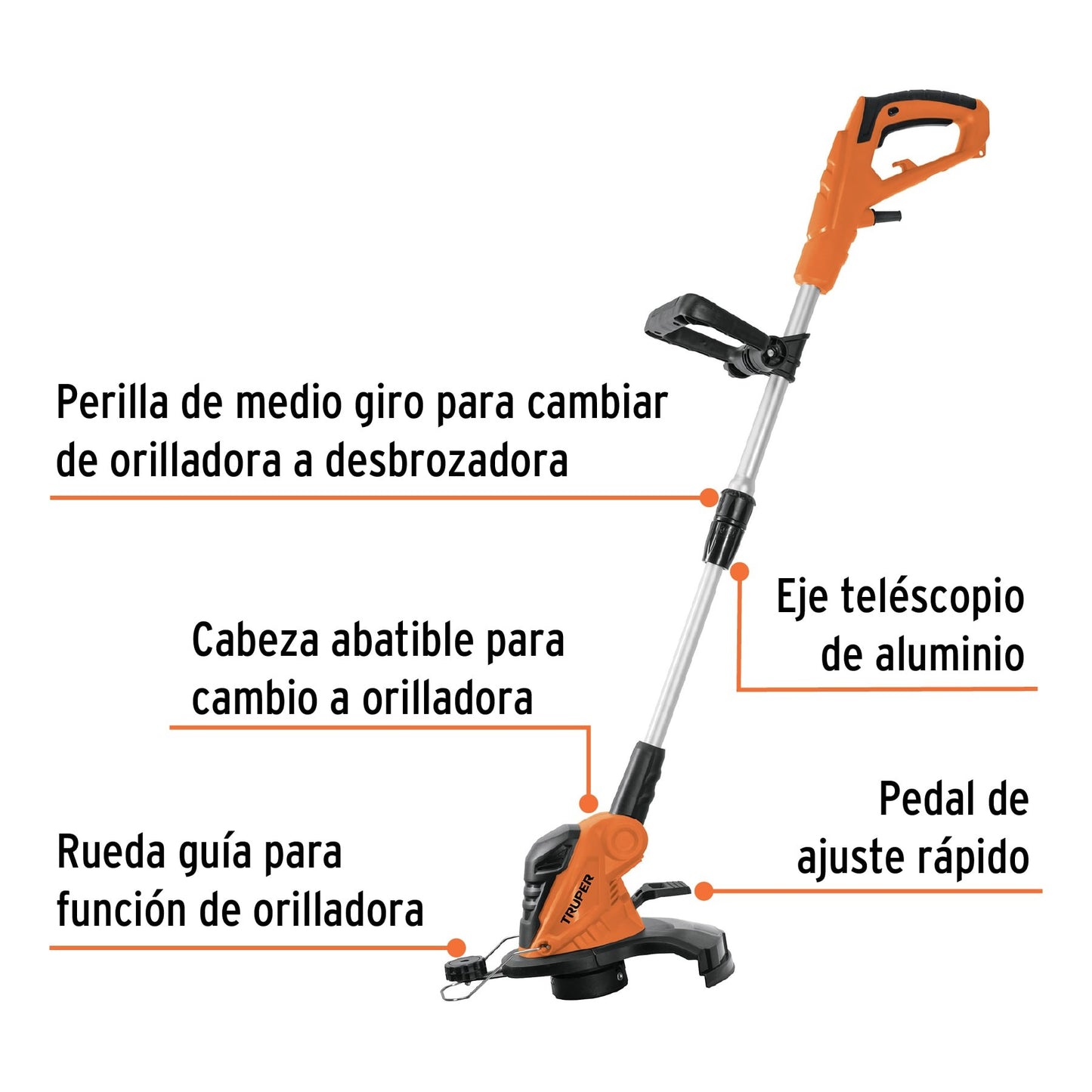 Desbrozadora eléctrica 550 W mango "D", 13" corte