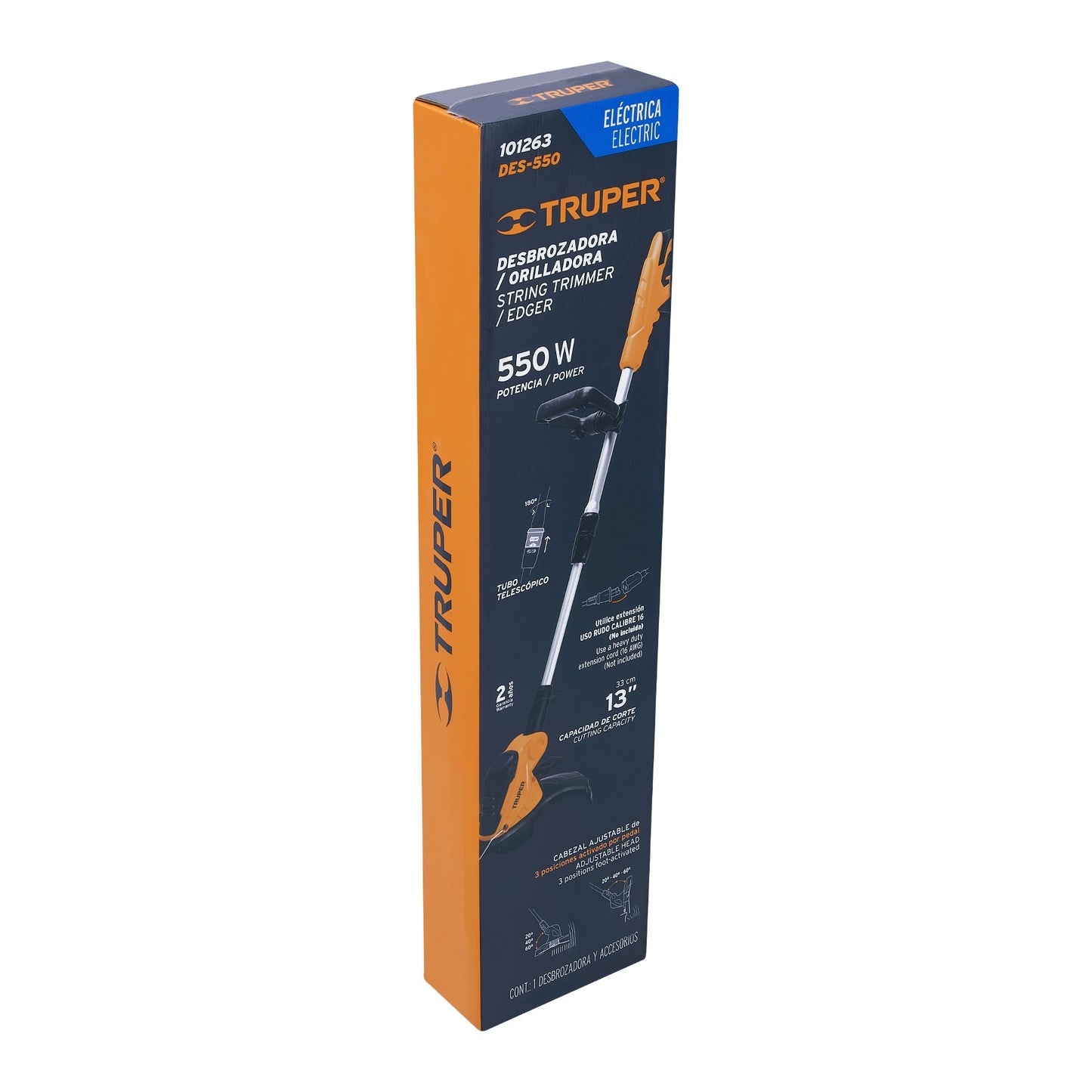 Desbrozadora eléctrica 550 W mango "D", 13" corte