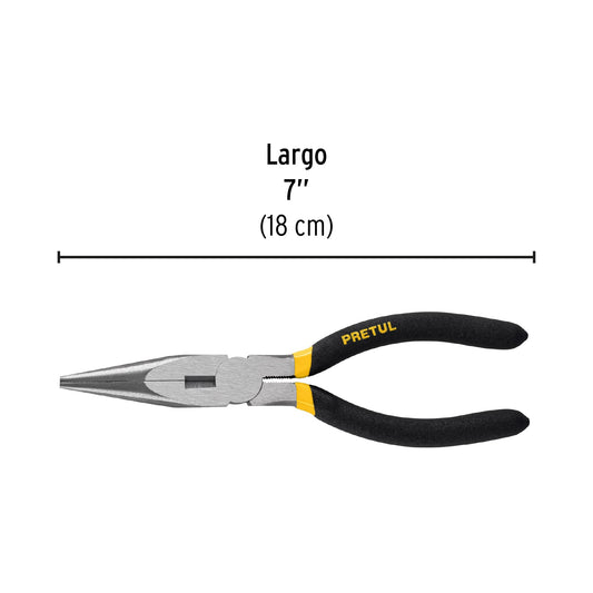 Pinza de punta y corte de 18 cm con mango de PVC