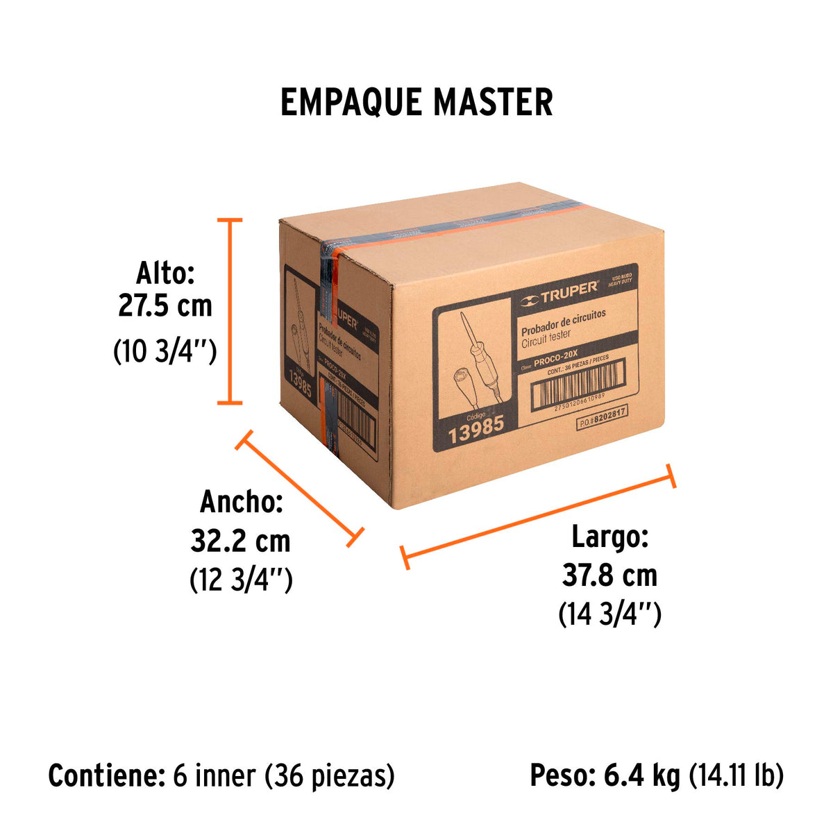 Probador de circuitos directa 20 cm caimán