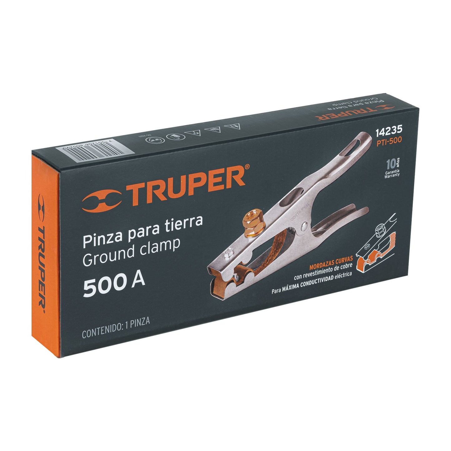 Tenaza polo tierra 500 amperios