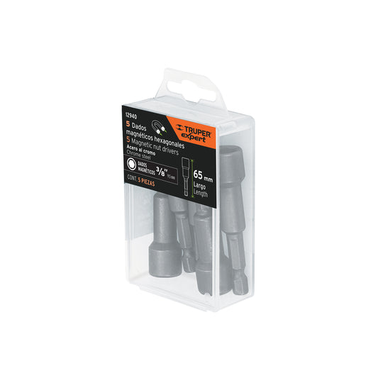 Dados Magnéticos de 3/8" – Estuche con 5 unidades