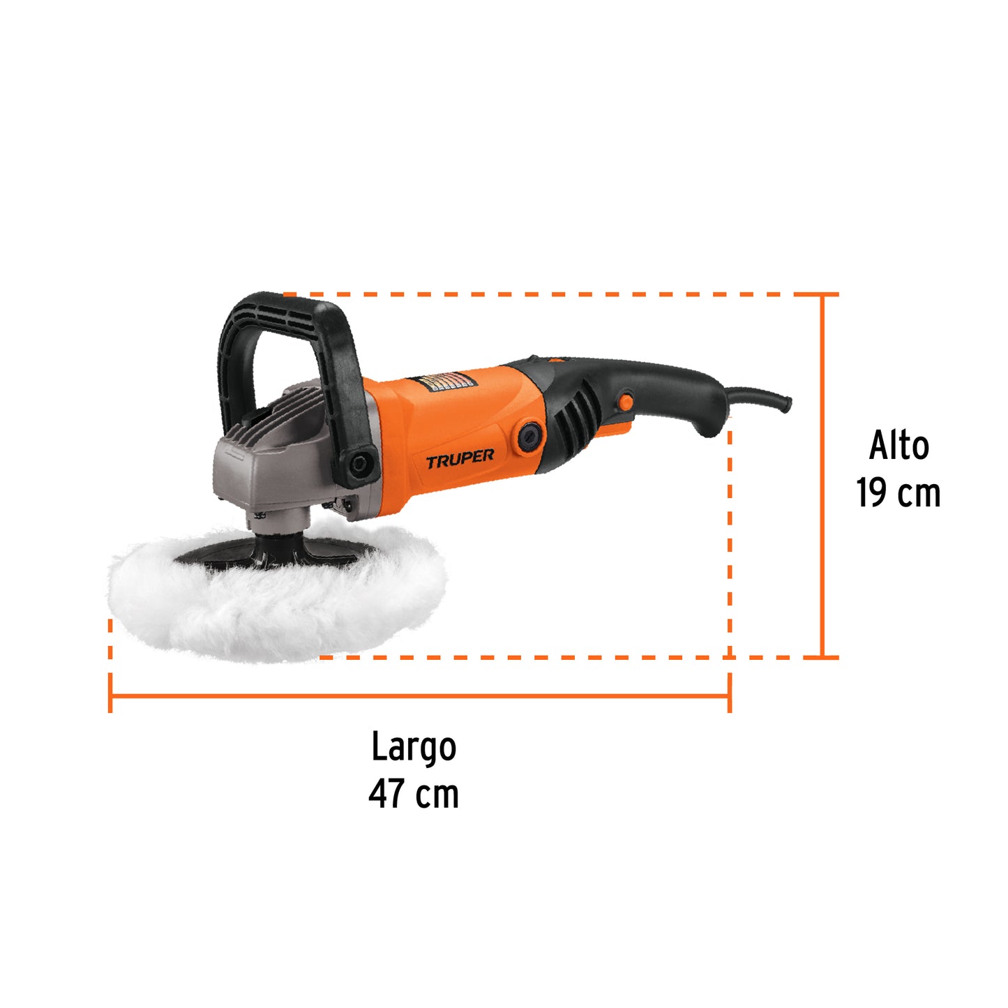 Pulidora 7" 1200 W velocidad variable industrial