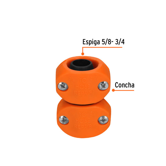Reparador de 5/8"-3/4" de ABS para manguera