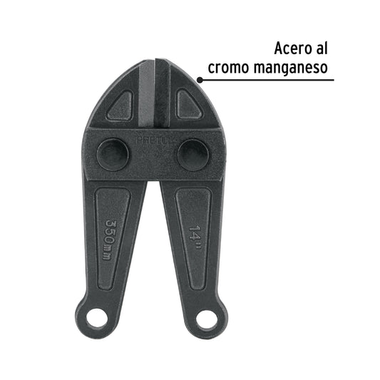 Cuchillas de repuesto para cortapernos de 14 pulgadas con acero al cromo manganeso