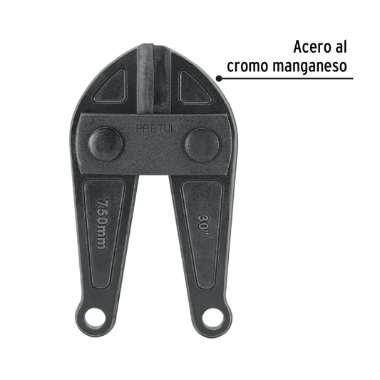 Cuchillas de repuesto para cortapernos de 30 pulgadas con acero al cromo manganeso