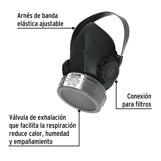 Respirador reutilizable con 1 filtro