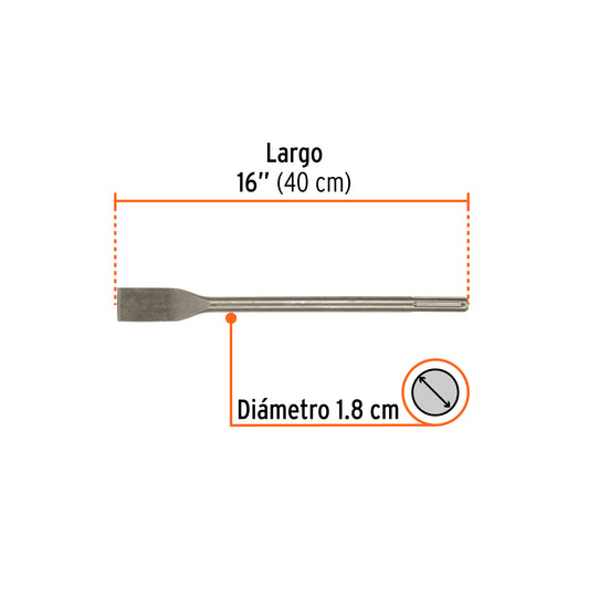 Cincel para azulejo SDS max de 1-1/2" x 16"