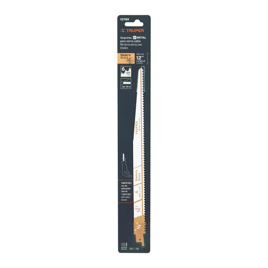 Blíster con 2 seguetas sierra sable 12pulg