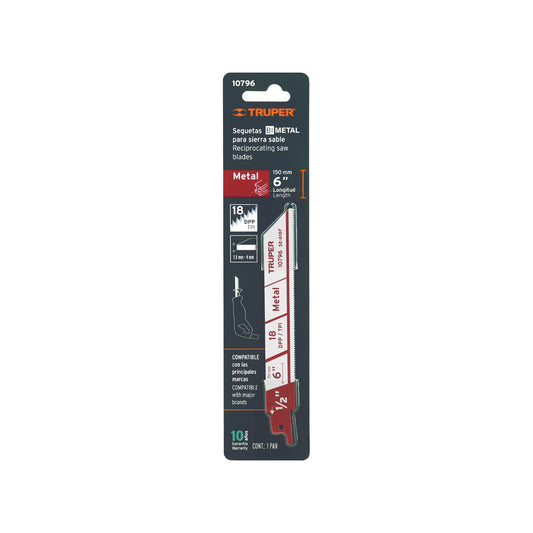 Blíster con 2 seguetas sierra sable 6pulg
