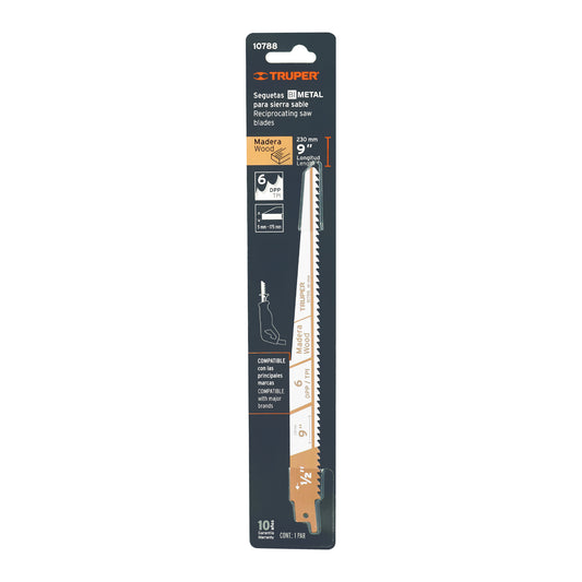 Blíster con 2 seguetas sierra sable 9pulg