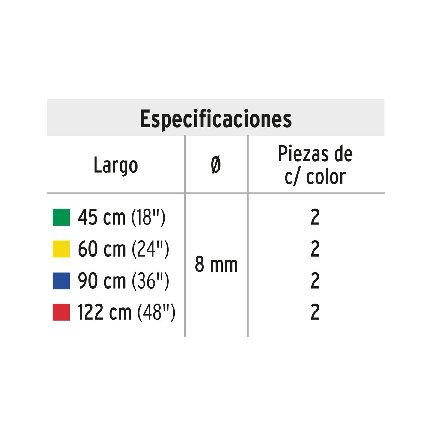 Juego de 8 tensores elásticos