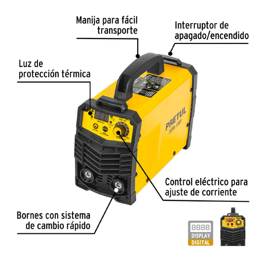 Soldadora inversora 130A 127V Ligera compacta