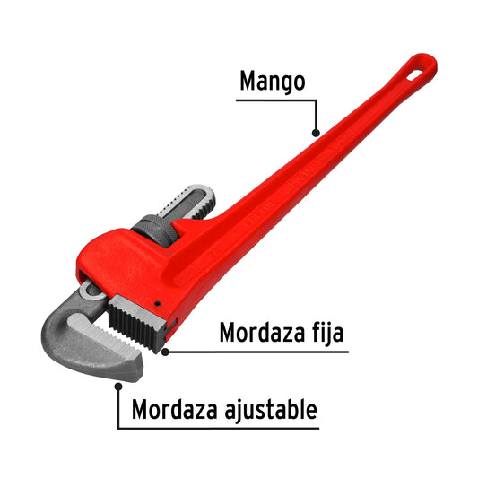 Llave stilson 24 pulg de hierro maleable