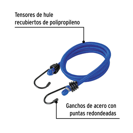 Tensores elásticos azules de 90 cm