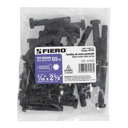 Tornillos grado 5 7/16 x 2-1/2