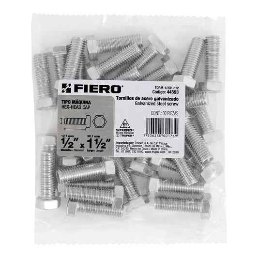 Tornillos tipo maquina 1/2 x 1-1/2
