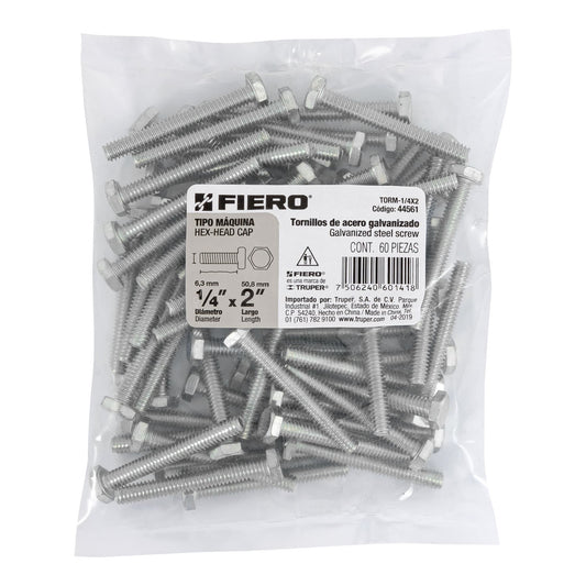 Tornillos tipo maquina 1/4 x 2