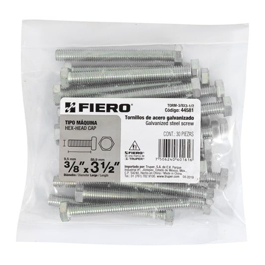 Tornillos tipo maquina 3/8 x 3-1/2