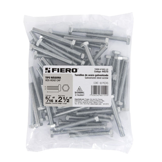 Tornillos tipo maquina 5/16 x 2-1/2